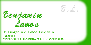 benjamin lamos business card