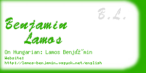 benjamin lamos business card